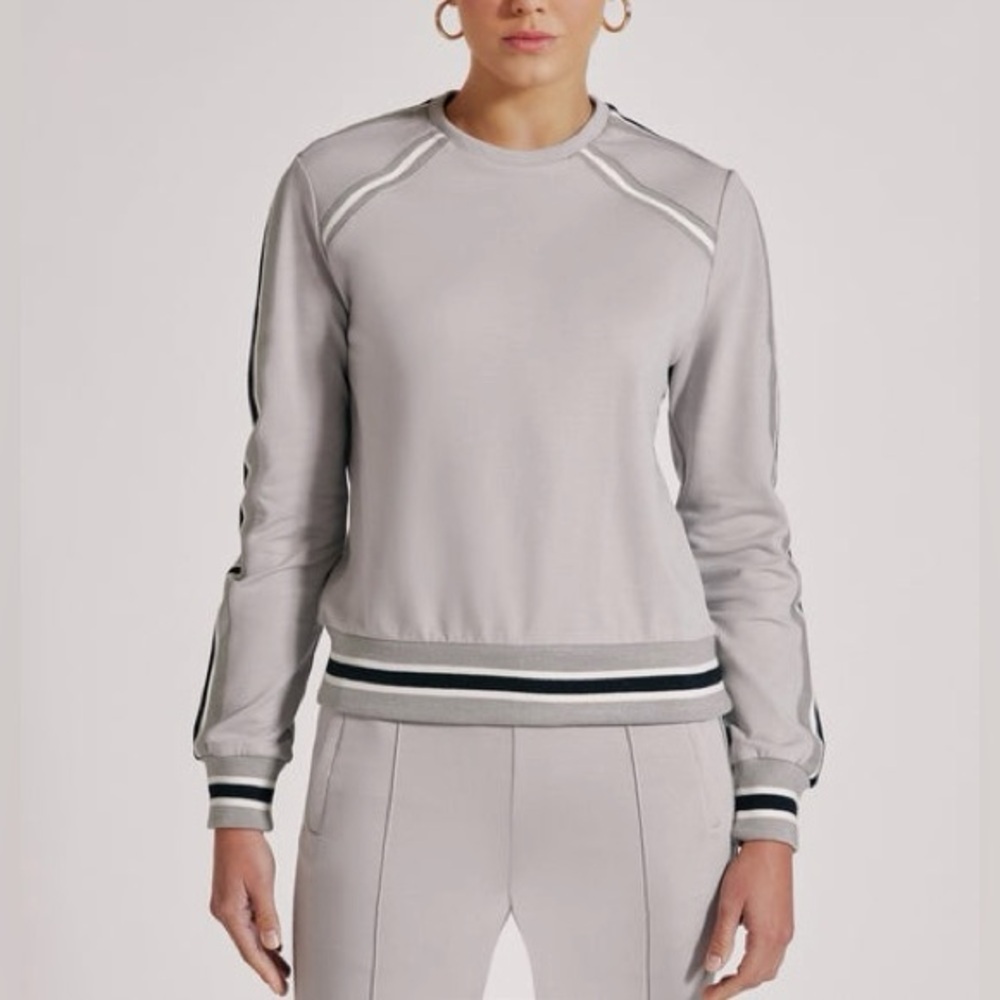 Blanc Noir Porto Fleece Women’s Grey Sweatshirt Size Small NEW